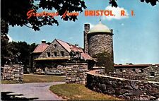 Greetings From Bristol RI Rhode Island Colt Estate Farm Dr Postcard UNP VTG picture