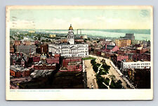 c1909 Panorama of Detroit from Majestic Building PHOSTINT Michigan MI Postcard picture