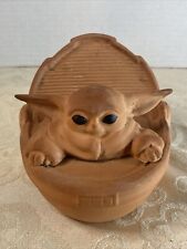 Star Wars Baby Yoda Chia Pet Ceramic Planter Garden Decor/no Chia Seeds picture