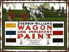  Sherwin Williams Wagon Paint Chart Thick Horse  Metal Sign 9x12