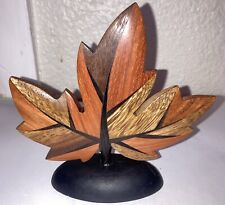 Northwoods Handmade Wooden Parquetry Canadian Maple Leaf Wood Sculpture Fall picture