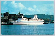 Miami Florida~Royal Caribbean Cruise Line Boat~Vintage Postcard picture