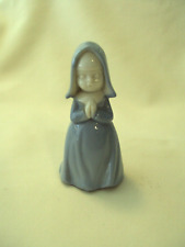 VINTAGE Inarco Japan Praying Nun Porcelain Figurine Blue Girl Religious #T2 picture
