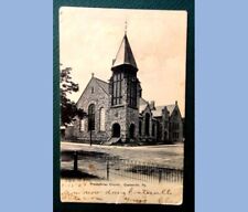 1906 antique COATESVILLE PA rppc PRESBYTERIAN CHURCH belle mullen PHOTO POSTCARD picture