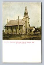 Oconto WI-Wisconsin, German Lutheran Church, Religion, Antique Vintage Postcard picture