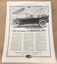 Apperson Brothers car print ad 1916 vintage retro art illustrated Roadaplane picture