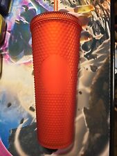 Starbucks Venti 24 Oz Studded Bling Tumbler Cup - Holiday 2020 Matte Red picture