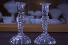 Ornate Crystal Glass Pillar Candle Holder Vintage picture