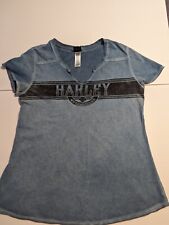 2019 Harley Davidson Blue Distressed RG's Almost Heaven Women's Tee Size XL picture
