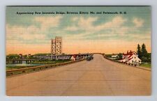 Kittery ME-Maine, New Interstate Bridge, Antique Vintage Souvenir Postcard picture
