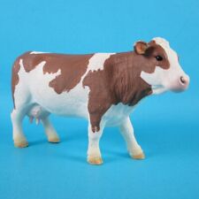 Schleich Simmental  Cow Dairy 2015 Farm Figure Brown and White Retired 13801 picture