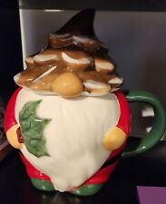 Holiday Ceramic Gnome Mug with Lid picture