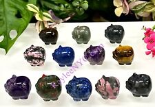 Wholesale Lot 12 PCs 1” Natural Crystal Pig  Healing Energy picture