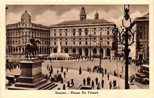 Vintage Postcard- PIAZZA DE FERRARI, GENOVA, ITALY picture