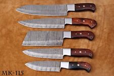 5 Pcs Handmade Damascus Steel Chef kitchen Knife Set Cocobolo Wood Handle MK 115 picture