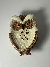 Vintage Enesco Ceramic Owl Tea Bag Strainer- 2 Pieces 4 in. picture