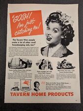 Vintage 1945 Print Magazine Ad Advertising Tavern Wax Home Products picture