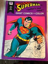 1975 Whitman Giant Comics to Color Superman Luther's Lost Land Book | Combined S picture