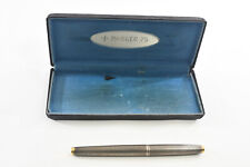 Parker 75 Cisele Sterling Silver & Gold 14K Nib F Fountain Pen USA For Parts picture