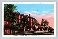 Brooklyn MI-Michigan, Historic Walker Taverns, Antique, Vintage Postcard picture