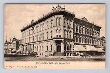 Big Rapids MI-Michigan, Citizens State Bank, Antique, Vintage Postcard picture