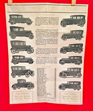 Vintage 1918-29 Open Roof Touring Car Enclosure Advertising Flyer Sign W/ Price  picture