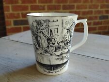 RARE Vintage ALICE'S SHOP Oxford England MAD TEA PARTY Black White MUG TEA CUP picture