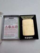 Zippo 1941B Windproof 1941 Replica Brushed Brass Lighter - Brass picture
