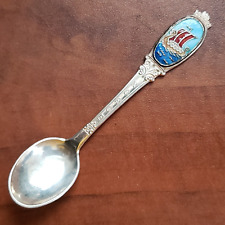 VINTAGE COLLECTABLE SILVER PLATED SOUVENIR SPOON 4.25 Inches- NORGE, 60 GRHS picture
