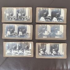 Lot 6 Antique Vintage Stereoview Slides Days Of The Week 1902 C.H. Graves picture