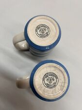 Vintage Cornishware Mug Set Blue Striped Cup T G Green Cornish Original Crazing picture