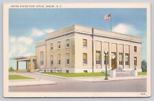 Shelby North Carolina NC United States Post Office Vintage Linen Postcard picture