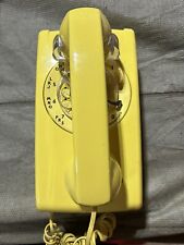 Vintage Western Electric AT&T Yellow Rotary Wall Phone Untested picture