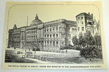 1878 magazine engraving ~ ROYAL CASTLE AT BERLIN ~ Germany picture