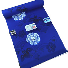 Unused  Whole Bolt High-grade Yukata Kimono KANSAI YAMAMOTO Cotton Japan Blue picture