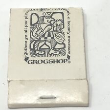 Vintage Matchbook Grogshop Advertisement Cover picture