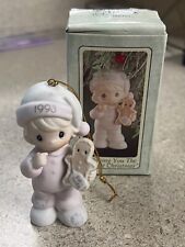 1993 Precious Moments 530212 Wishing You The Sweetest Christmas Ornament picture