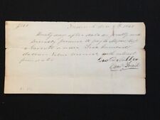 1848 FREDERICK MD HANDWRITTEN PROMISSORY NOTE 25¢ EMBOSSED COIN REVENUE picture