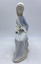 Lladro #4972 “Girl With Lillies” Perfect Bisque Matte Finish  picture