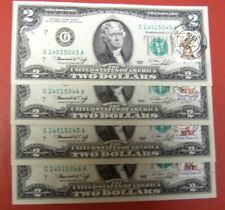 1976 $2 DOLLAR DETROIT, MICHIGAN (MI)  FORT SHELBY STATION 4 CRISP SERIALS #'s picture