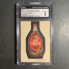 1973 Topps Wacky Packages LOG CAVE IN (Series 2 White back) CGC 5 picture