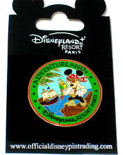 Retired Paris Disney Pin Mickey Adventurland ERROR Pirate Ship Parrot Bid Beach picture