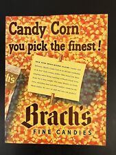 Brach’s Candy VTG 1940s Print Add 10x13 Candy Corn Colorful Mid Century Food picture