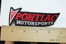 Pontiac  Motorsports  Embroidered Iron-on Patch  4.5