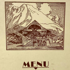 Original 1946 Swiss Chalet Restaurant Menu Pikes Peak Avenue Colorado Springs picture