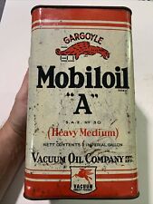 Vintage Original Rare Mobiloil A Gargoyle Pegasus Vacuum Oil 1 Gallon Oil Can picture