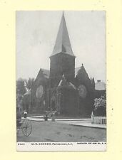 NY Patchogue Long Island 1908-29 vintage postcard M E CHURCH New York picture
