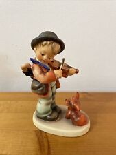 Vintage Goebel Hummel Figurine - Puppy Love - Boy Playing Violin for His Dog picture