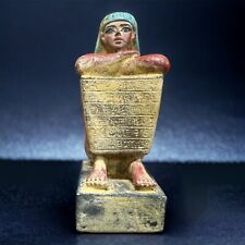 Ancient Egyptian Antiquities Statue Scribe Hieroglyph Pharaonic Egyptian Rare BC picture