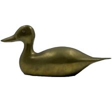 Solid Brass Duck Heavy And Vintage Metalware Collectible Measurements In Pics picture